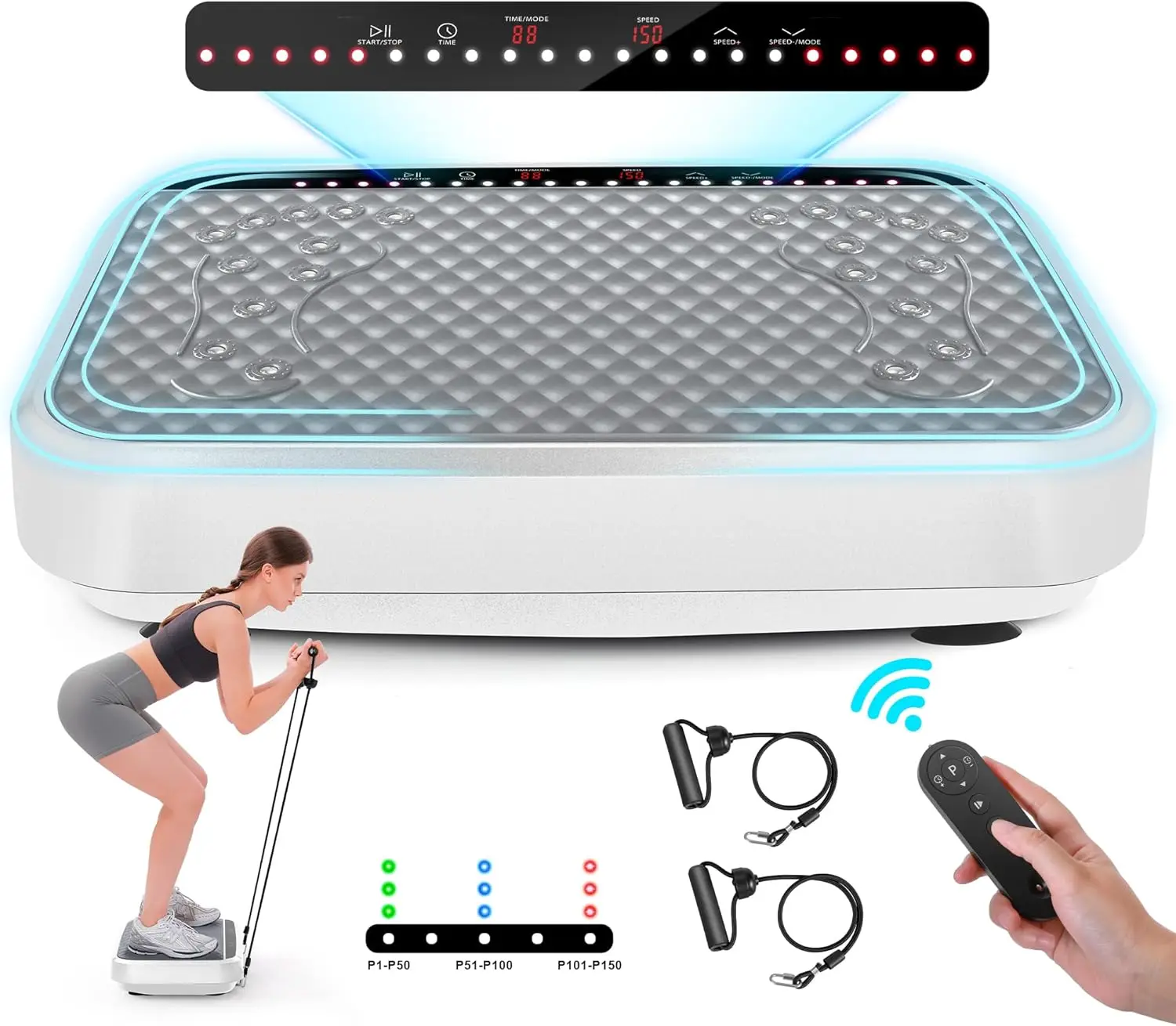 Vibration Plate Exercise Machine, Vibration Plate for Lymphatic Drainage,Whole Body Fitness Platform for Weight Loss,Body Toning