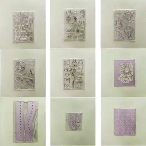 2022 Metallskärverktyg och stämpel för scrapbooking, övning i praktiska DIY-projekt, albumdekor, korthantverksverktyg 10 best sales fantasifulla stämplar - №6