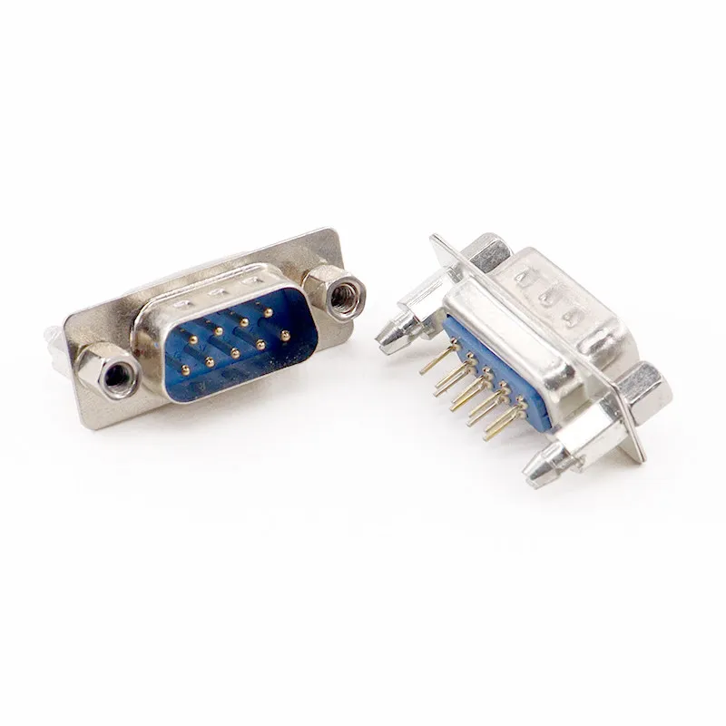 2PCS DP9 pin rivet harpoon DB9/15/25/37 male female straight pin solder plate serial socket RS232 COM port