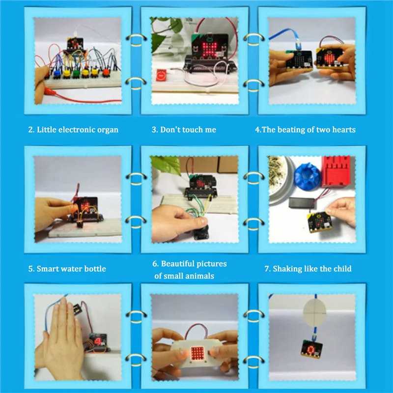 ABZW 3X BBC 마이크로비트 고 스타트 키트 마이크로:비트 BBC 프로그래밍 가능 학습 개발 보드(DIY 프로젝트용 보호 케이스 포함)