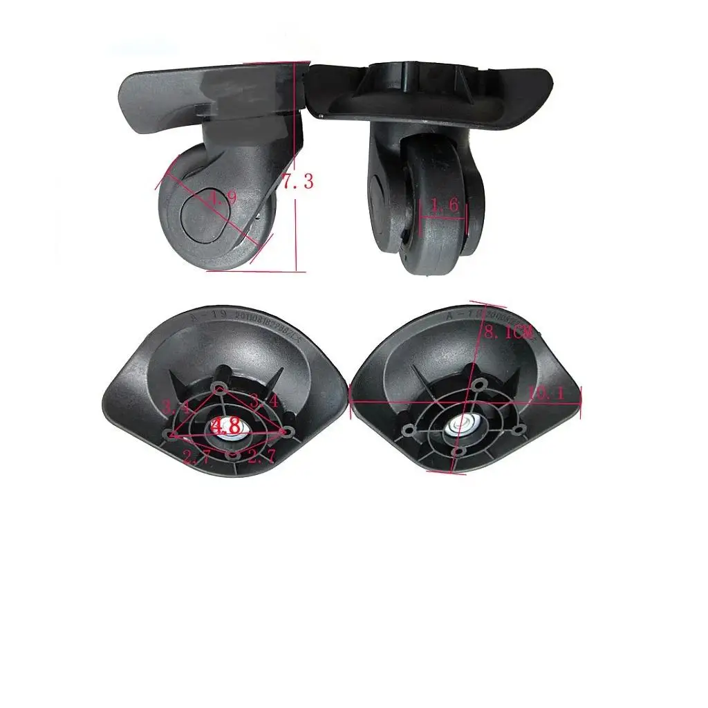Wear Resistant Trolley Wheels for Suitcase Repair Universal Suitcase Casters for Luggage Foldable Stands