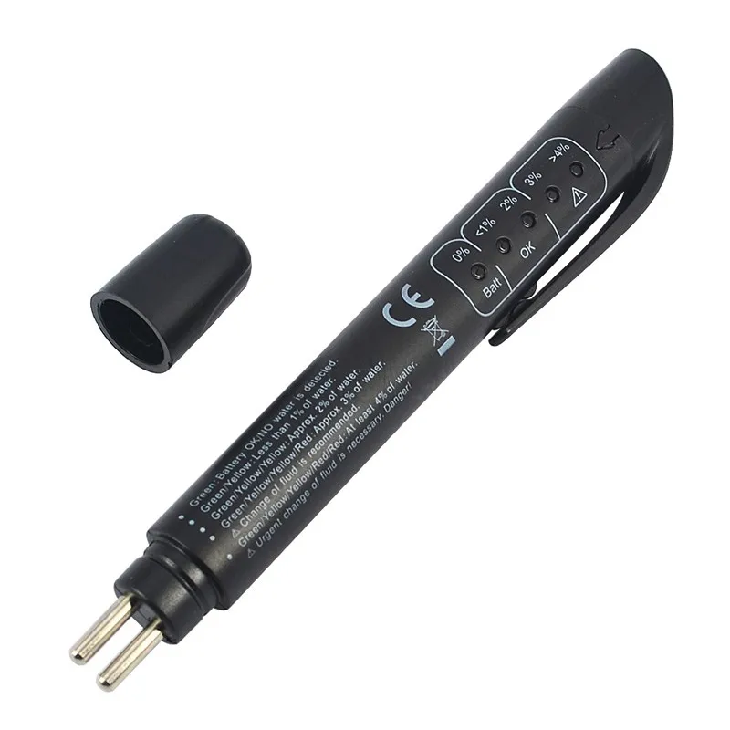 Auto Car Brake Fluid Liquid Tester Pen With 5 LED High Precision Portable Use Display Testing Mositure Of Brake Oil For DOT3/4