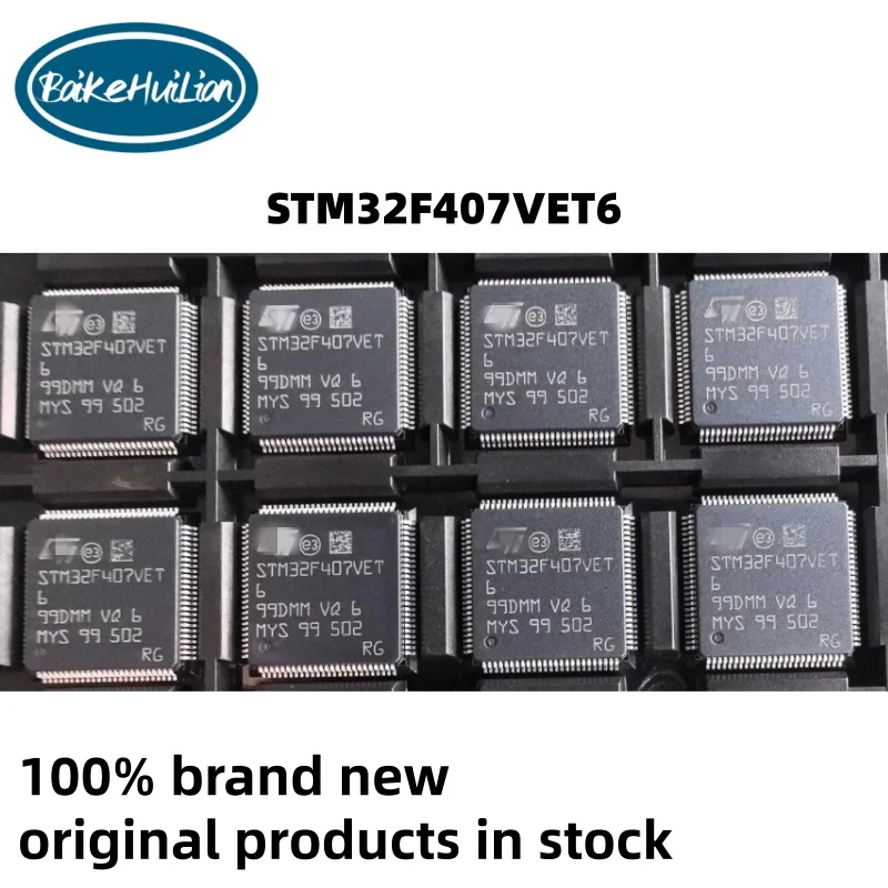 Brand new original STM32F407VET6 LQFP-100 ARM CortexM4 32-bit microcontroller MCU