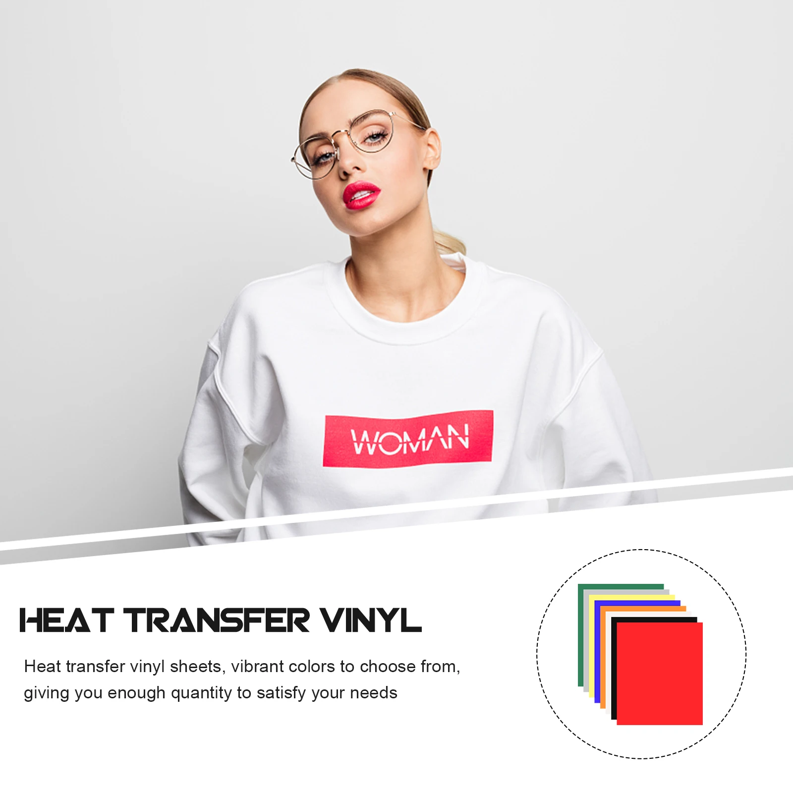 

8pcs Transfer Sheets 3D Puff Vinyl Heat Press For T-Shirts Halloween Iron On Vinyl Bundle Vibrant Colors Textile Heat Transfer