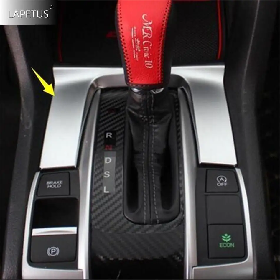 

Car Accessories Central Control Shift Gear Box Panel Frame Decoration Cover Trim Fit For Honda Civic 2016 - 2020 Carbon Fiber