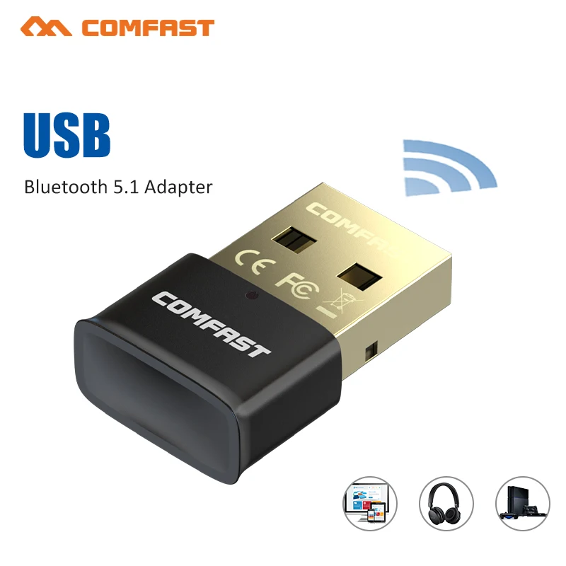 USB Bluetooth 5.1 5.0 Dongle Adapter for PC Speaker Wireless Mouse Keyboard Music Audio Receiver Transmitter Bluetooth