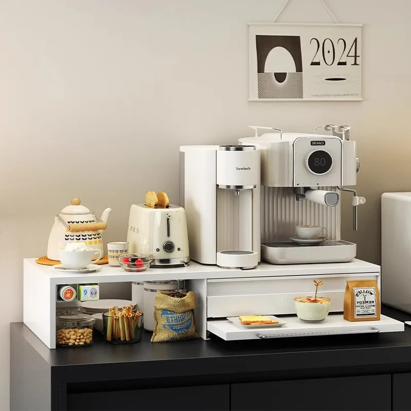 

Coffee Machine Organizer Multi-Layer Drawer-Style Storage Box Compact Countertop Snack Storage Cabinet Coffee Utensil Organizer