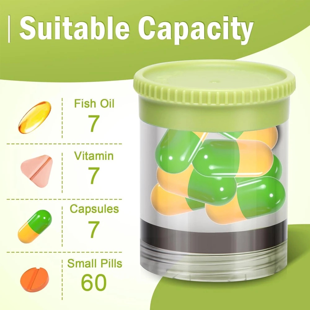 1 قطعة منظم حبوب الدواء 3 مرات في اليوم ، حاوية علب حبوب الدواء اليومية مع 21 حجرة ، علبة طبية أسبوعية كبيرة 7 أيام ، للفيتامينات #4