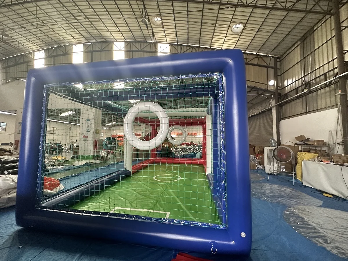 Tarpaulin Inflatable Soccer Frame Court Fence Airtight Inflatable Drone Football Field For Competition