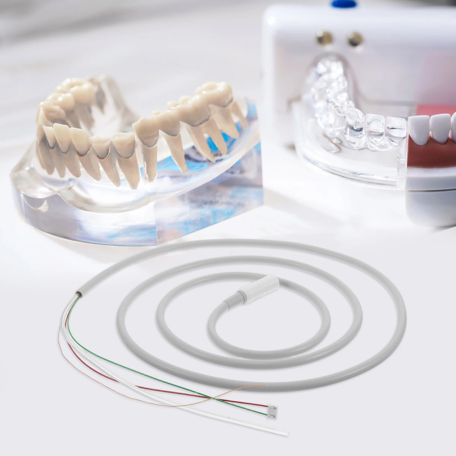 

Detachable Scaler Handpiece Tail Cord Universal Fit Ultrasonic Dental Units Quick Swap Snap-In Connector High Elastic Durable