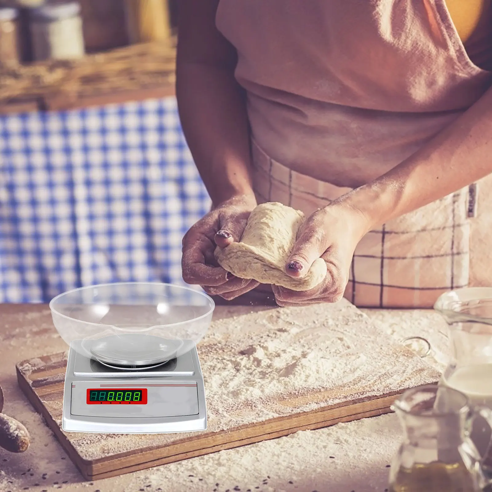 

Kitchen Scale Tray Weighing Pan Transparent Gram Measuring Plate Electronic Reusable Plastic Food Weight Household