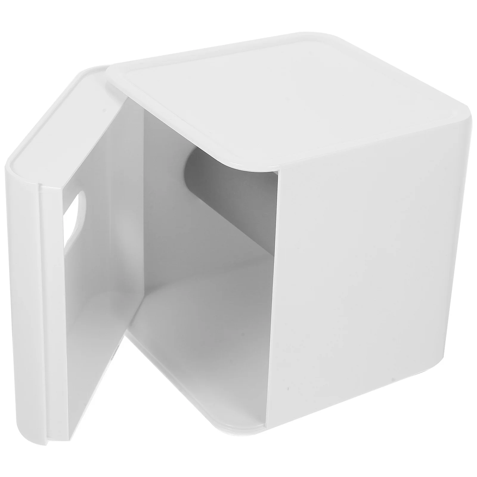 

Roll Paper Box Square Tissue Cube Holder Large Capacity Desktop Napkin Storage for Bathroom Living Room Office Decor