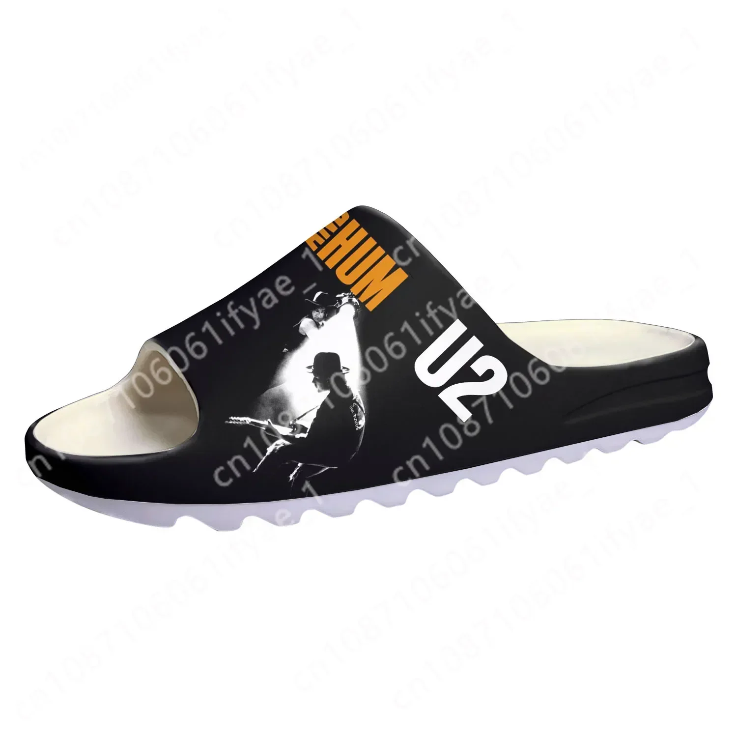 

U2 Rock Band Soft Sole Sllipers Home Clogs Step on Water Shoes Mens Womens Teenager Bathroom Beach Customize on Shit Sandals