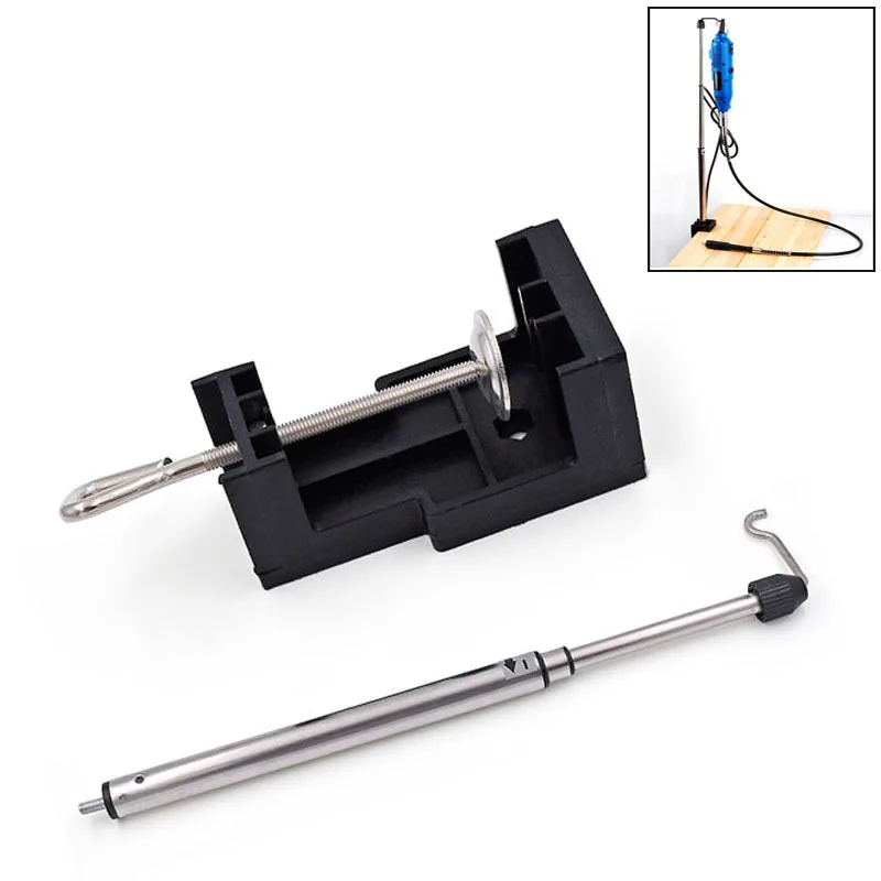 Adjustment Dremel holder hanging bracket Clamp-on flex shaft support Stand Locator for Mini drill Grinder Power Tool Accessories