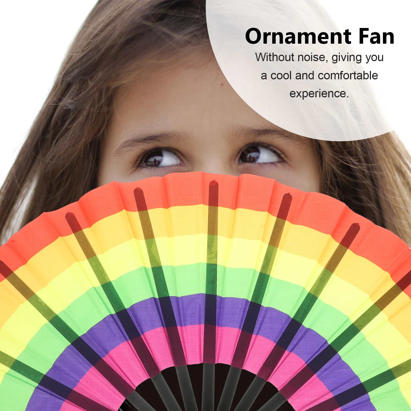 

1 шт. Радужные складные веера, красочные легкие пластиковые ручные веера для танцевального выступления, свадьбы, вечеринки, танцев, складные декоративные веера