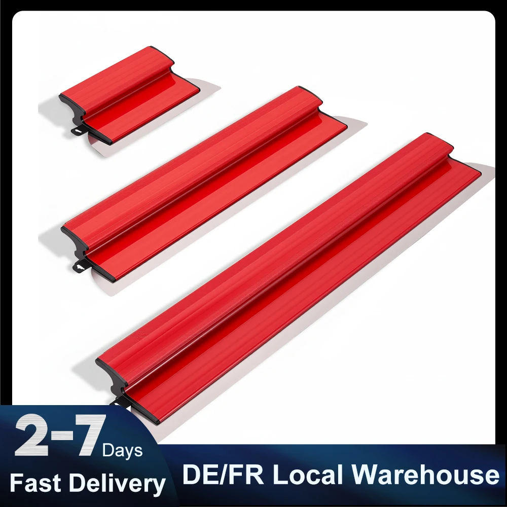 Lot de 3 lames de raclage pour plaques de plâtre 25/60/80 cm, spatule flexible de raclage, outils de plâtrage mural en aluminium extrudé