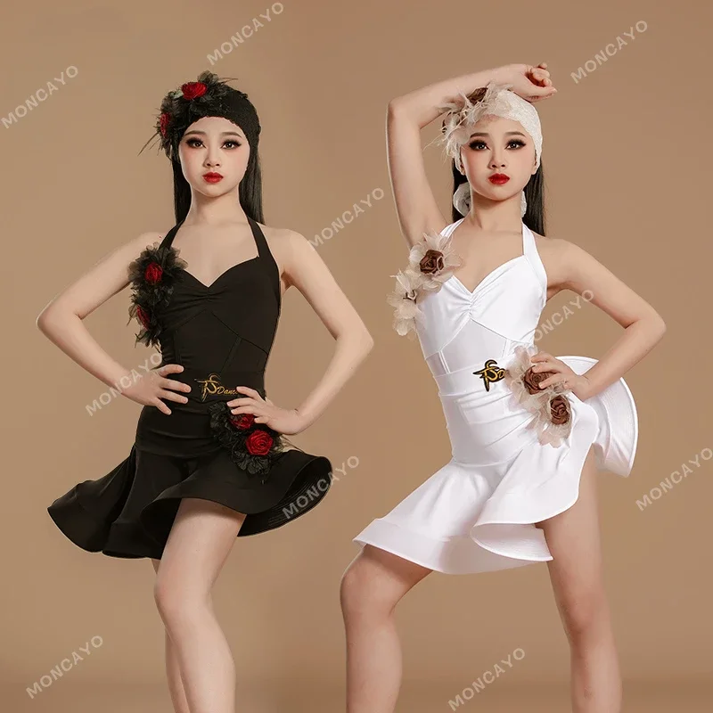 

Samba Salsa Latin Dance Dress Girls Cha Cha Rumba Tango Latin Dance Practice Dress Kids Ballroom Dance Competition Dresses Child