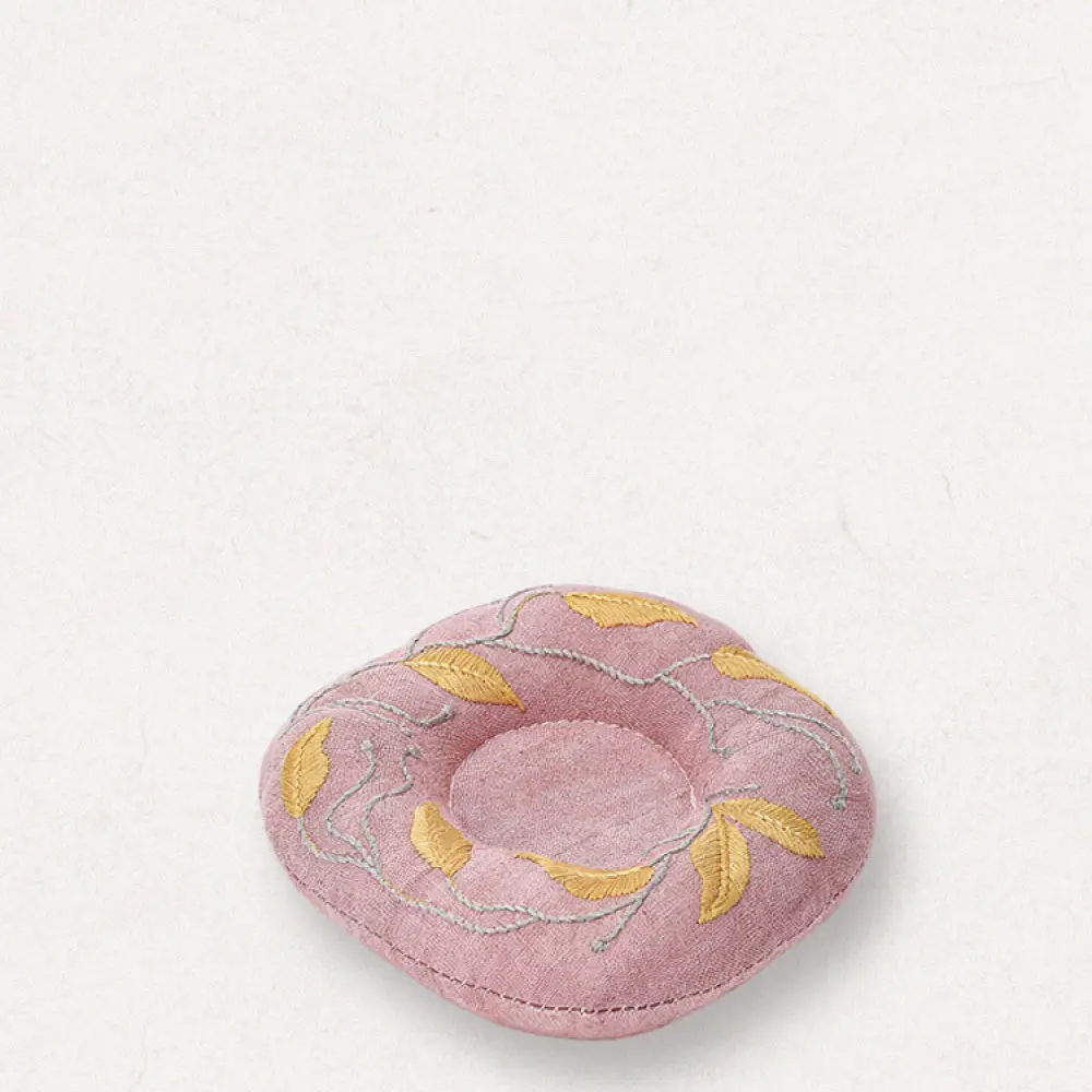 New Chinese Embroidery Padded Coaster Heat Insulation Tea Pot Mat Donut Shape Protector For Peijitang Kitchen Dining Decor