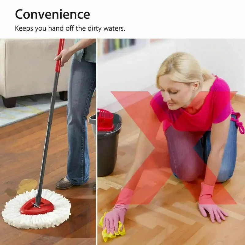 Universal Spin Mop Replacement Head Turbo Microfiber Easy Wring Accessory Household Floor Cleaning Tool