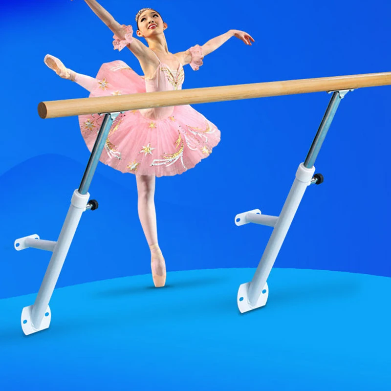 1M Wooden Wall Mount Ballet Barre Children Stretching Dance Bar Indoor Fitness Adjustable Kids Ballet Bar Horizontal Bar