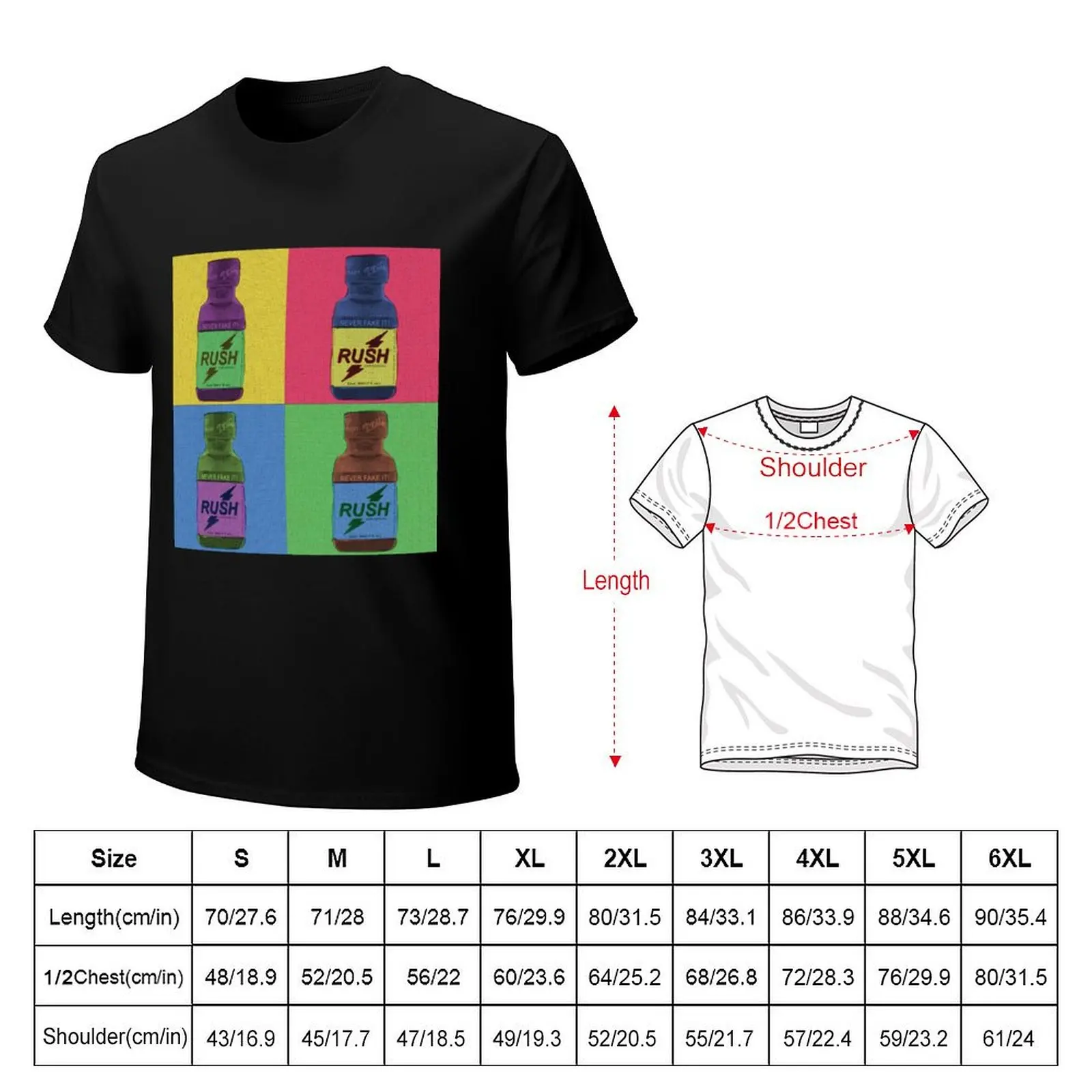 Poppers Pop Art Amyl T-Shirt Soft Stretch Short Sleeve Top