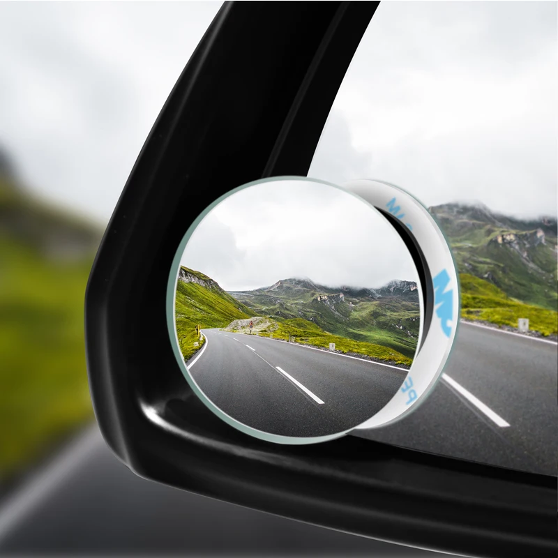 

2pcs Car Blind Spot Rear View Mirror Wide Angle 360 Degree Adjustable Small Round Mirror Car Reverse Auxiliary Rearview Convex