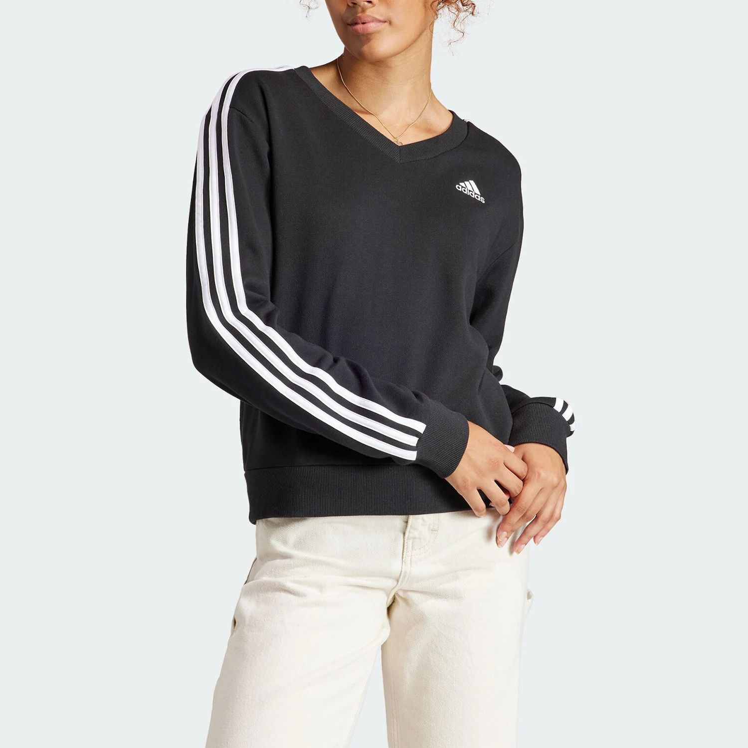 

Adidas Authentic New Women's Sports Casual V-Neck Hoodie Pullover IQ4835