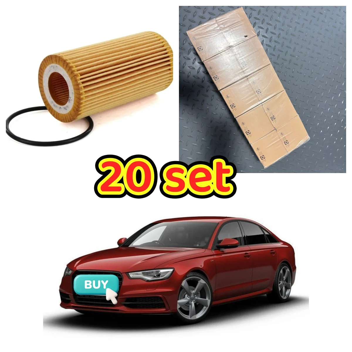 

20 комплектов масляных фильтров 059198405B, совместимых с Audi Q7 4M 2-го поколения 3.0 45TDI Quattro 2015-2016-2017-2018-2019