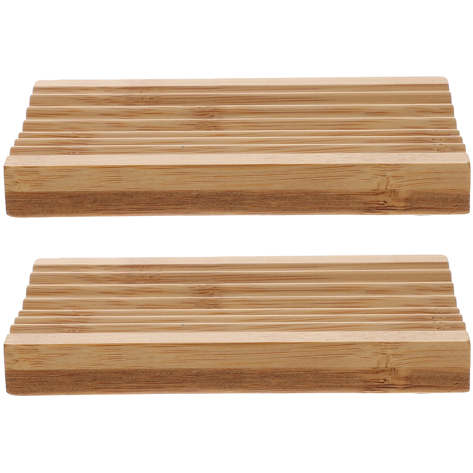 

2Pcs Bamboo Soap Dishes Bar Soap Holder Shower Bathroom Storage Tray Compact Lightweight Multi Functional Decor