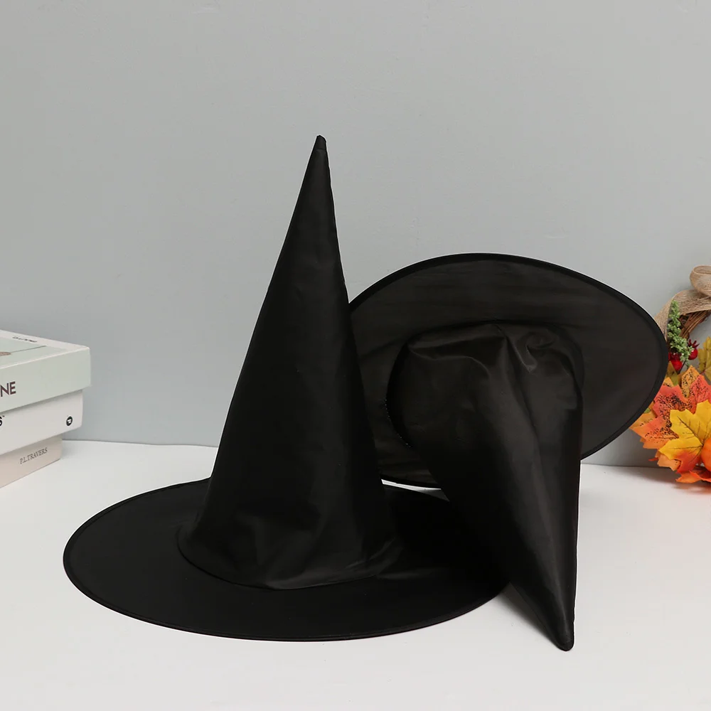 

Novelty Black Witch Hat Halloween Fancy Dress Party Props Wizard Cap Decorative Costume Accessory Supplies Children Gift