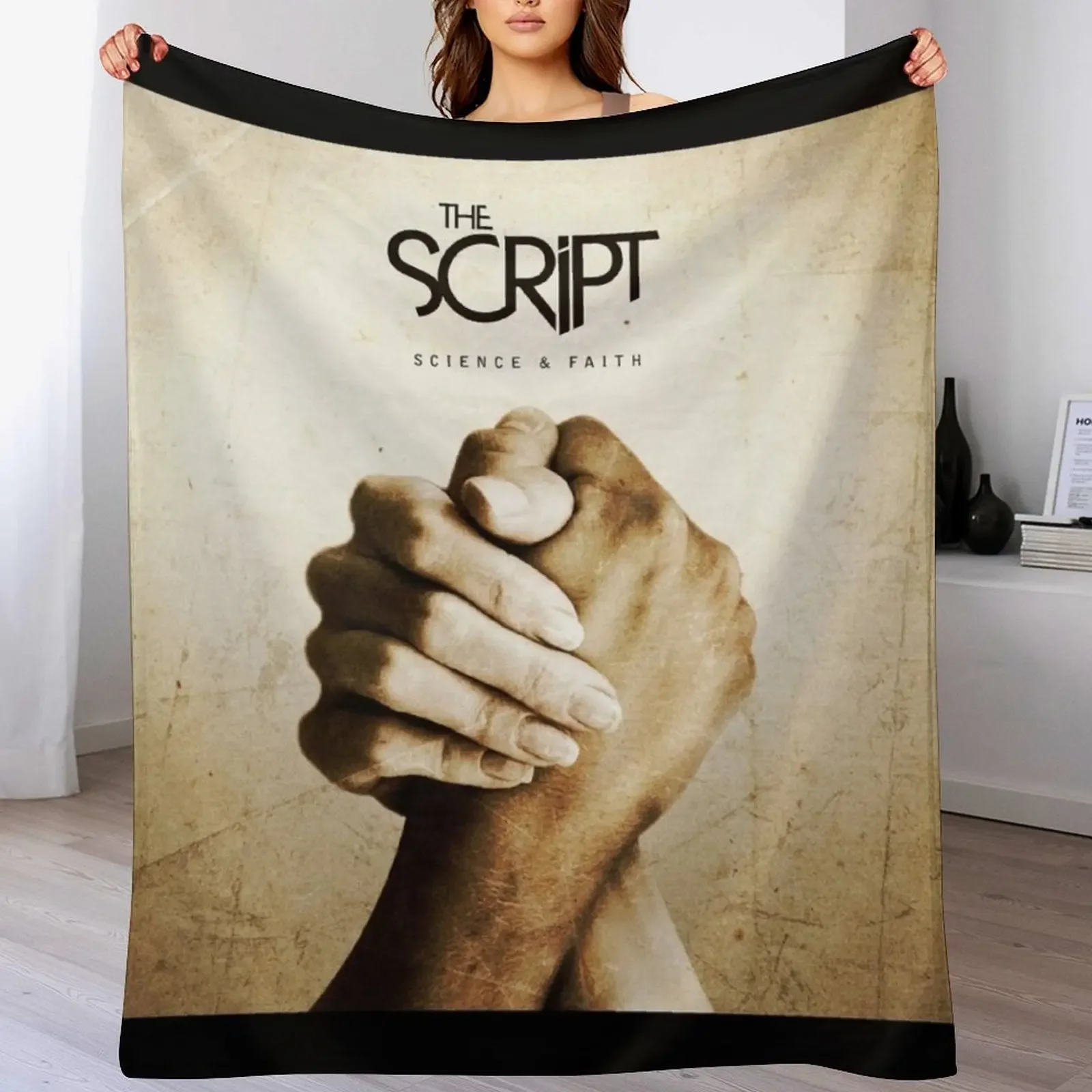 

The Script science faith 1 Throw Blanket Travel Bed linens Camping Furrys Blankets