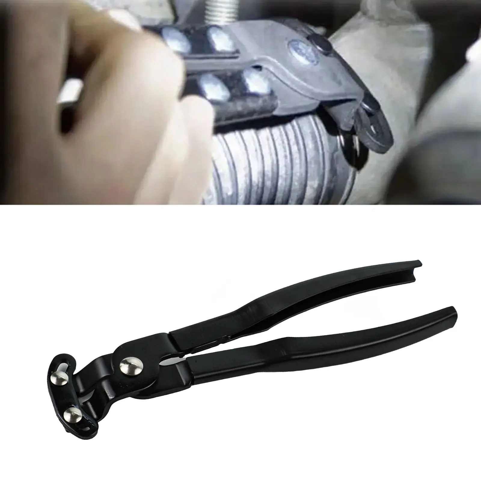 Offset Boot Clamp Pliers For CV Joint Dust Cover Carbon Steel Crimping Tool With Angled Head For Tie Rods And Auto Repair 9.84in