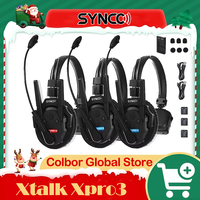 SYNCO Xtalk Xpro X3 2.4G Full-Duplex Single-Ear Reduction Remote Headset Wireless Intercom for Filmmaking Studio