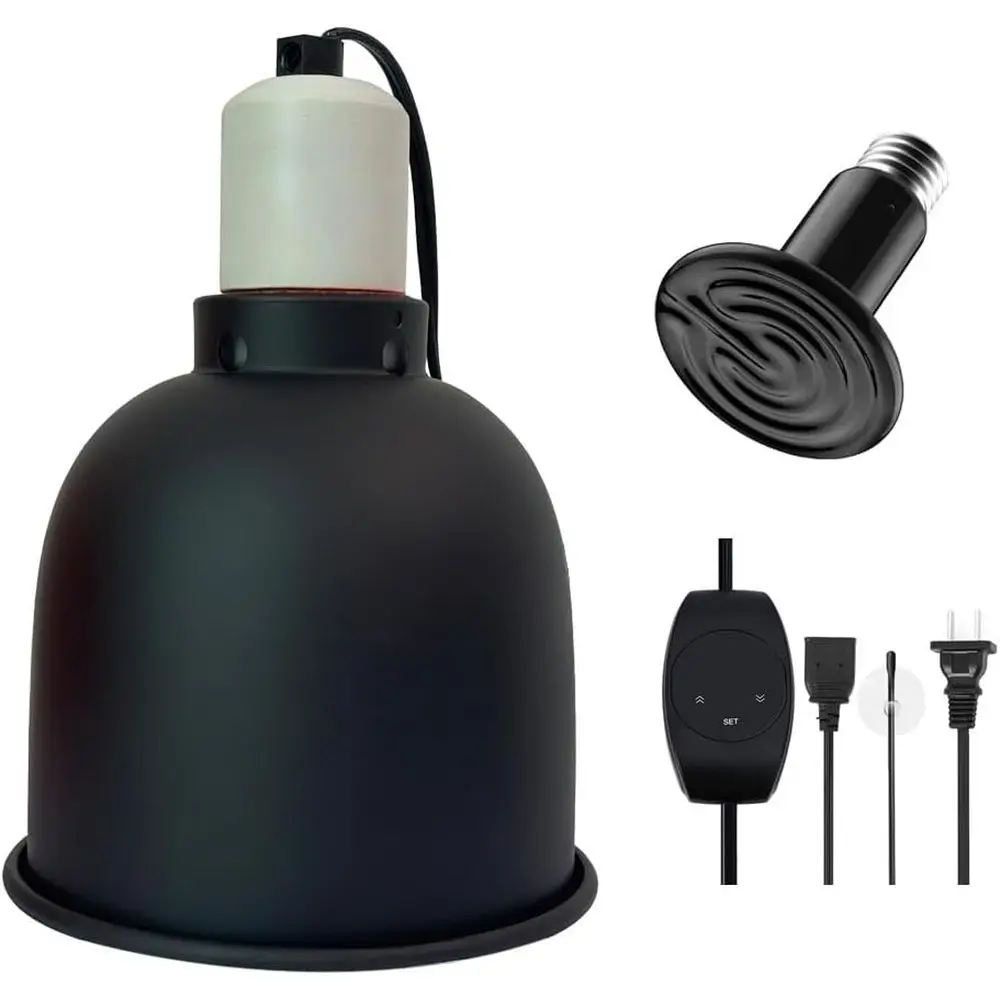 

Reptile Light with tatic Timer, 5.5'' Reptile Heat Lamp ixture Switch Control unction with Heat Lamp Bulbs or Reptile Glass Terr