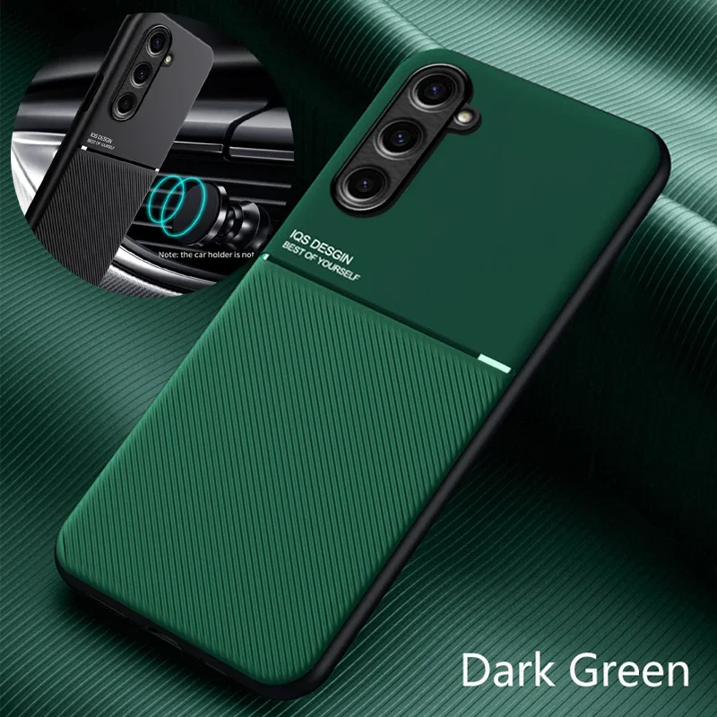 Silicone Phone Case for Samsung Galaxy M35 M15 M33 5G Built-in Metal Plate Soft Back Cover Cases Lens Protection Cover