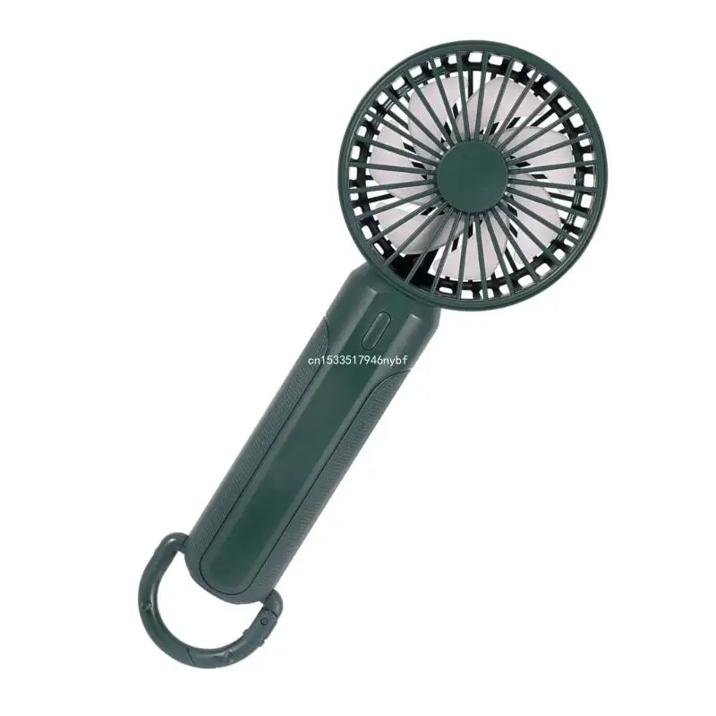 Mini-Handventilator, tragbar, LED-Licht, 3 Gänge, 1200 mAh Akku, USB-Handventilator