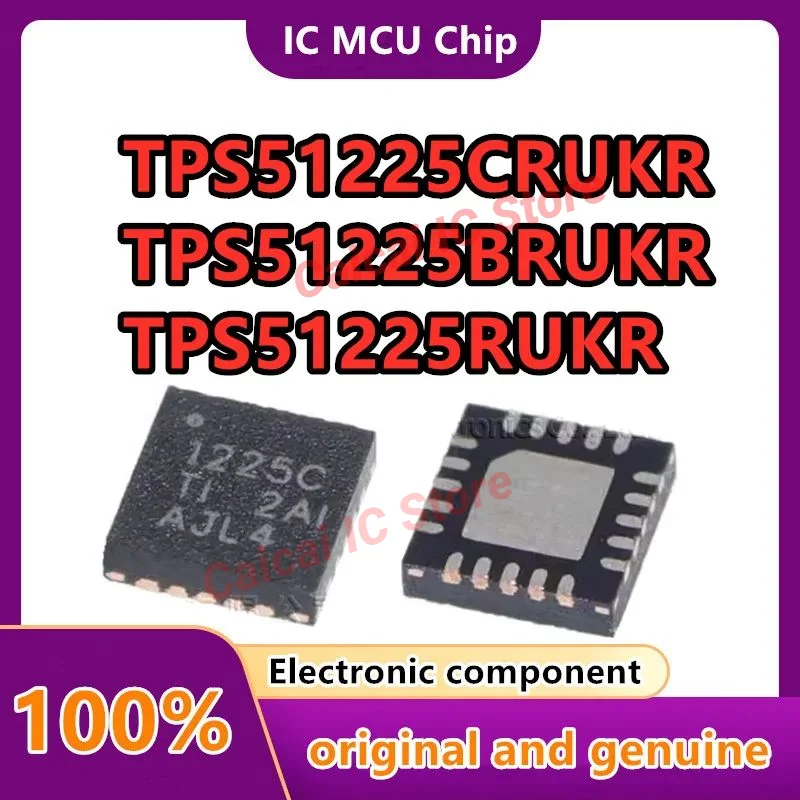 10PCS/LOT  TPS51225RUKR TPS51225BRUKR TPS51225CRUKR silk screen 1225 1225B 1225C  DC-DC power supply IC chip package WQFN-20