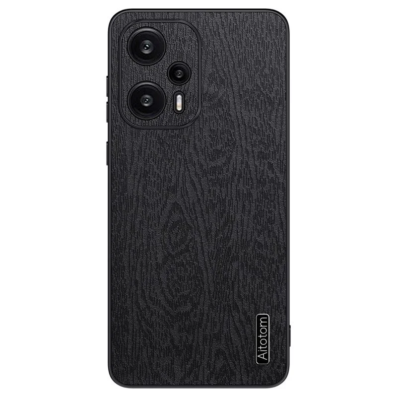 Poco F5 Case for Xiaomi Poco F5 Cover Luxury Leather Wood Grain Shockproof Back Cover for Poco F5 F 5 PocoF5 Bumper Case