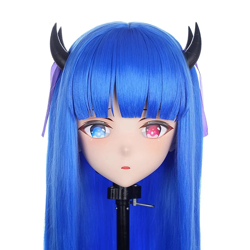 

﻿ Handmade Customize Full headband lock Doll Cartoon Character Kig Cosplay Kigurumi Mask Resin Japanese Anime Kigurumi Masks