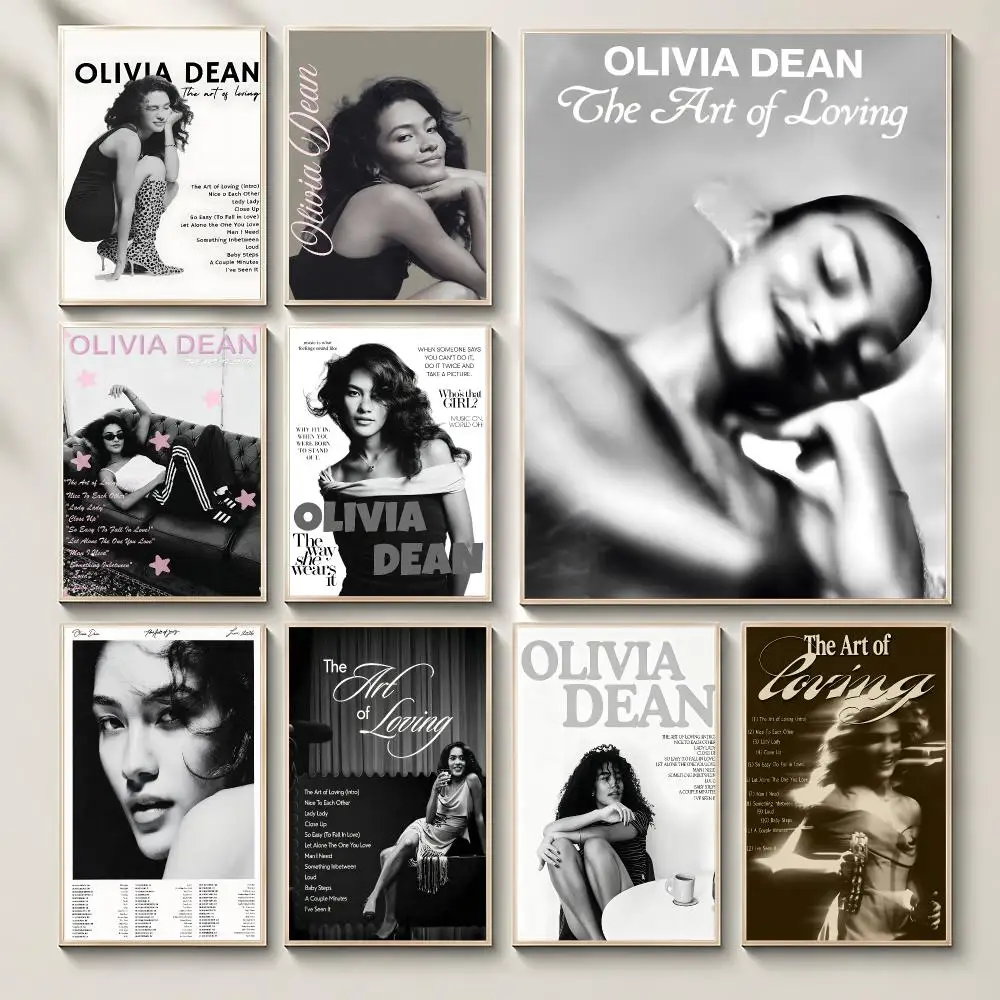 music Olivia Dean Poster Poster HD Printing Comfortable and Fresh Style Wall Art Home Decor Living Room Cafe Gift