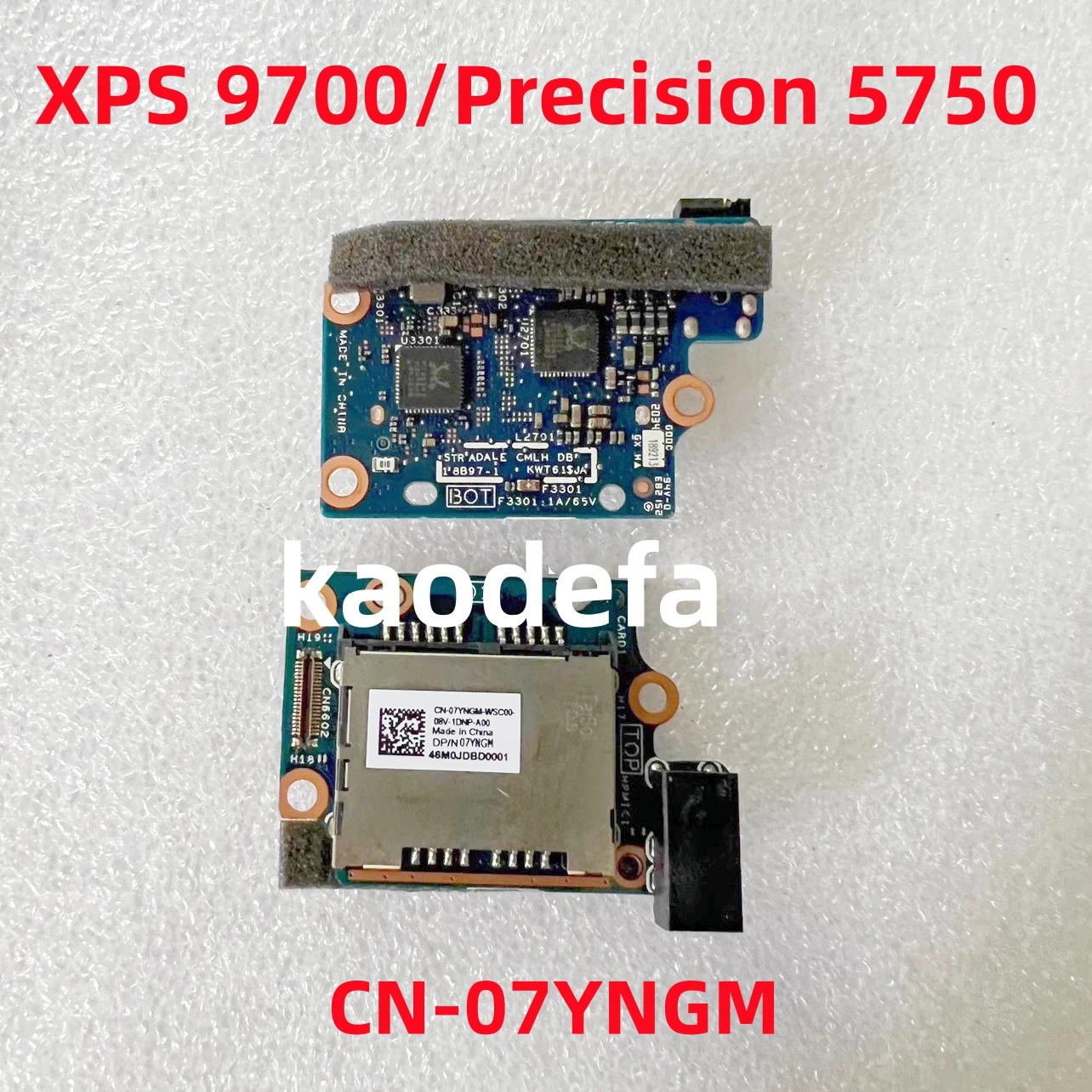 

CN-07YNGM For Dell XPS 17 9700 / Precision 5750 Laptop Audio Card Reader IO Board CN-07YNGM 07YNGM 7YNGM 100% Test OK