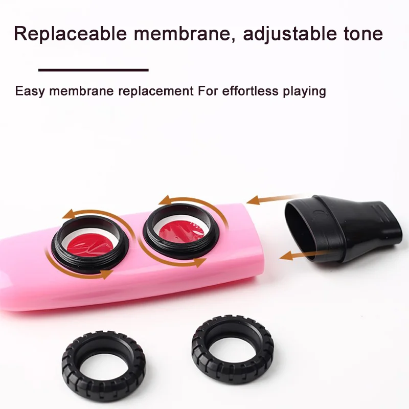 Instrument de musique Kazoo à double trou, Kazoo de pratique léger et Durable pour l'accompagnement de guitare et de ukulélé