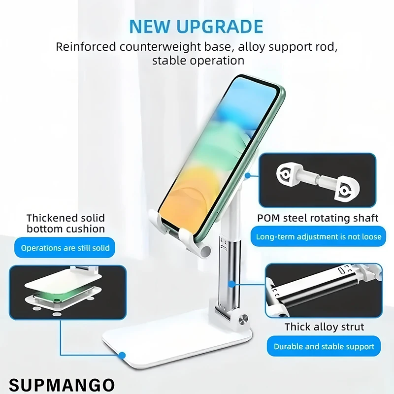 Desktop Folding Mobile Phone Holder Expandable Storage Support Desk Mobile Phone Holder Suitable For IPhone IPad Adjustable