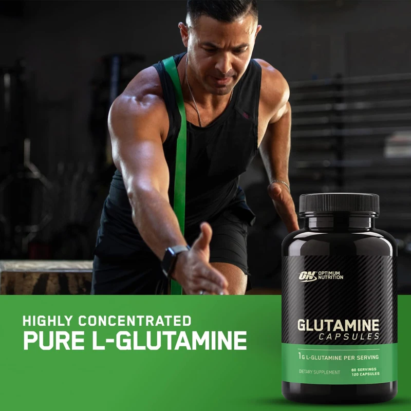 Men\'s Supplement, L-Glutamine Muscle Recovery Capsules, Restores Strength and Endurance and Promotes Muscle Growth