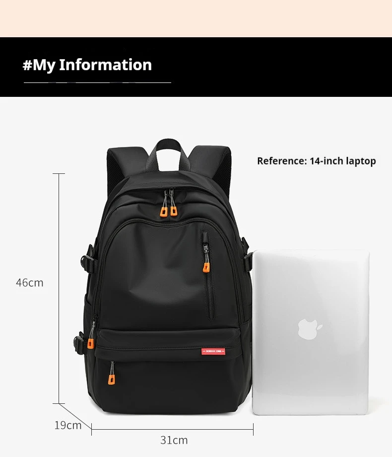 Casual backpack men\'s fashion trend bag women\'s lightweight simple commuting casual large capacity travel backpack