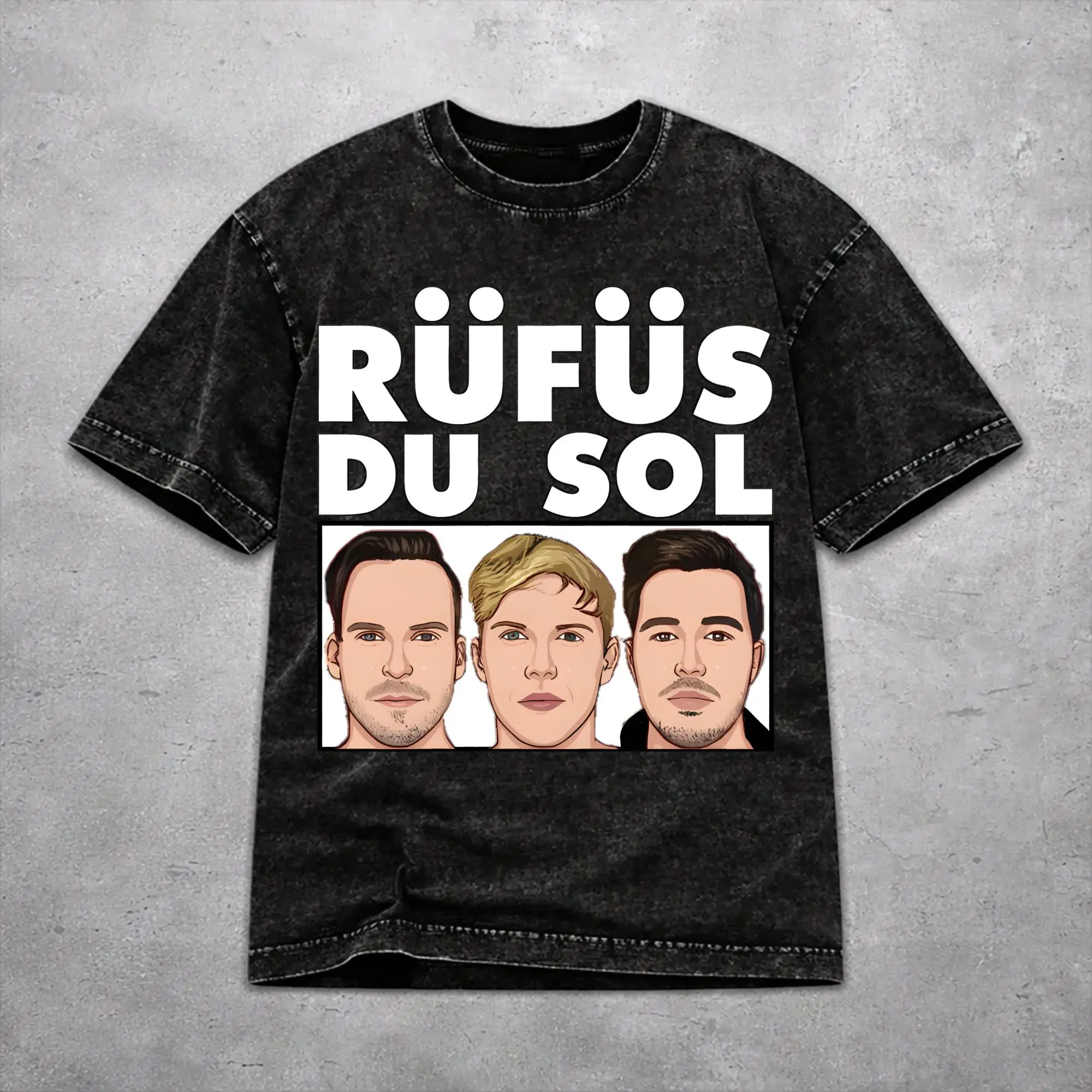 Stylish Rufus Du Sol 2026 Concert Merch T Shirt for Men Women  Washed Style Tee Shirts Clothing