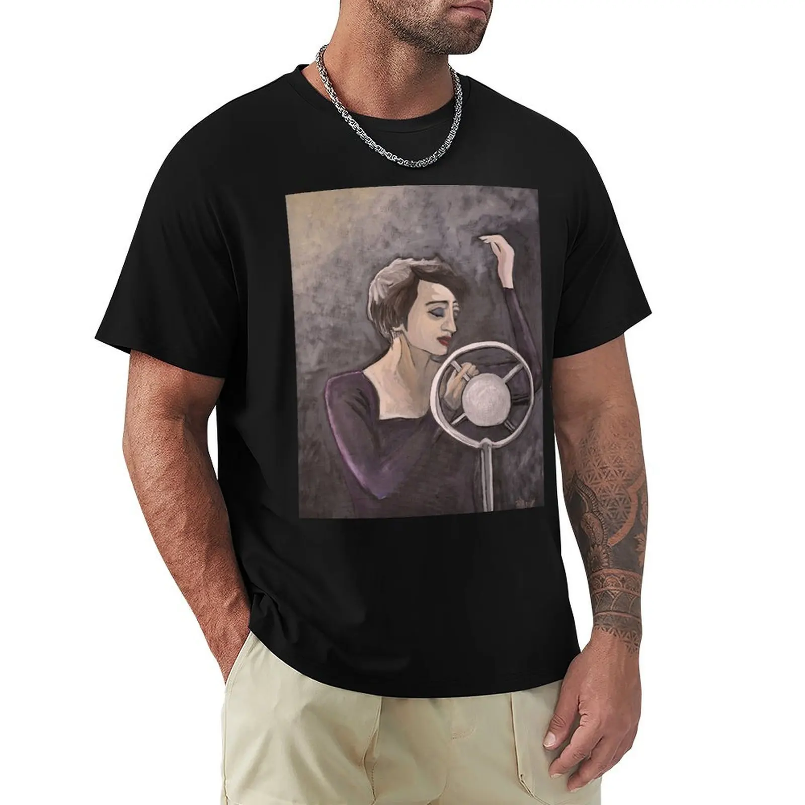 Edith Piaf T-Shirt t shirts for man graphic vintage T-Shirt