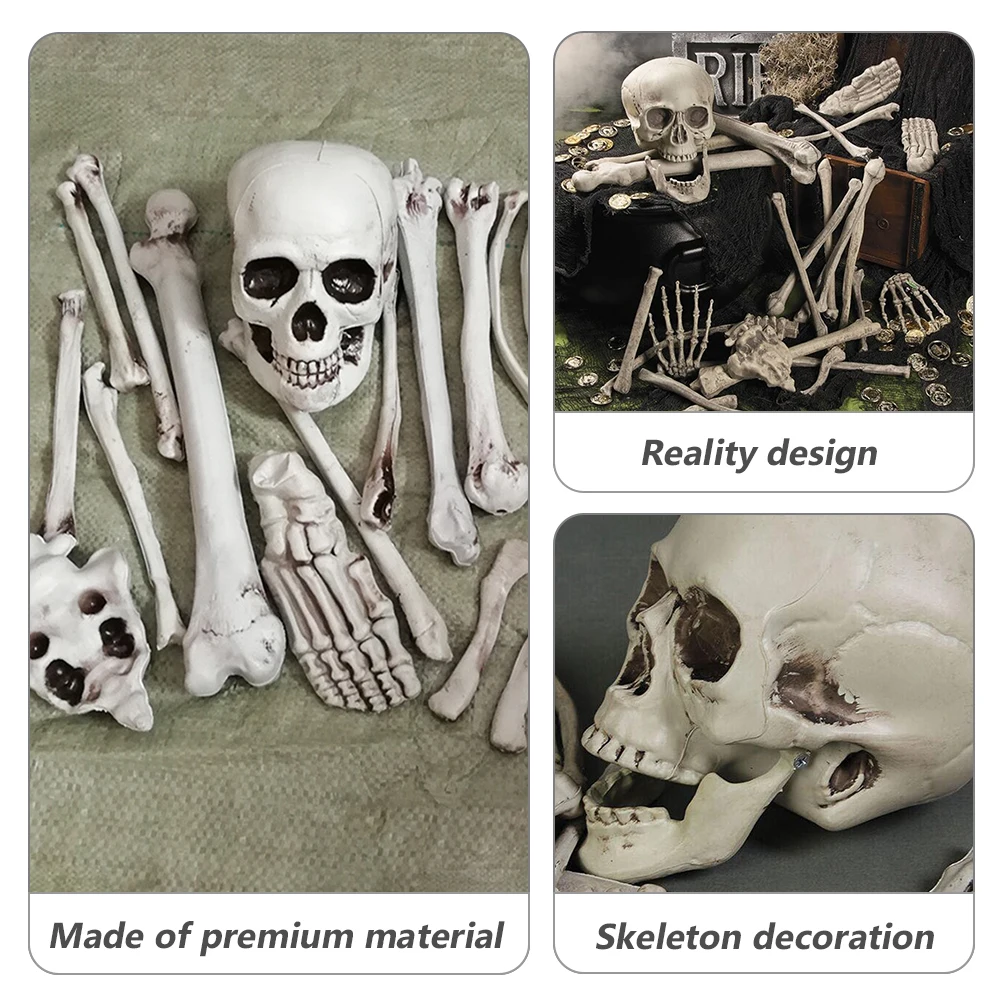 Simulation Set Halloween Kunststoff Knochen Dekorationen für Spukhaus Friedhof Party Knochen Dekoration Lieferungen