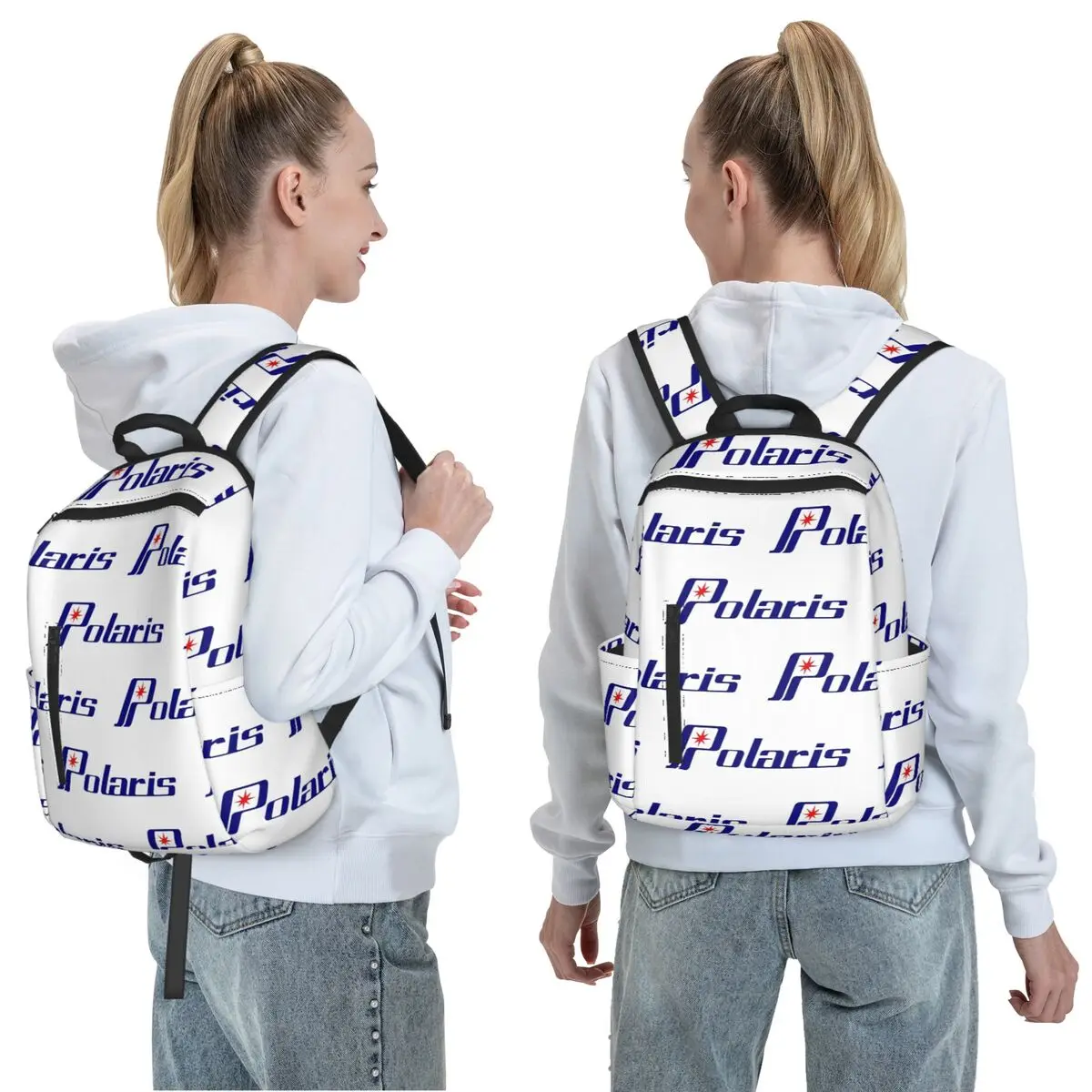 Polaris Logo Backpack Daypack Large Capacity Kids BookBag School Bag Shoulder Bags for Men Women