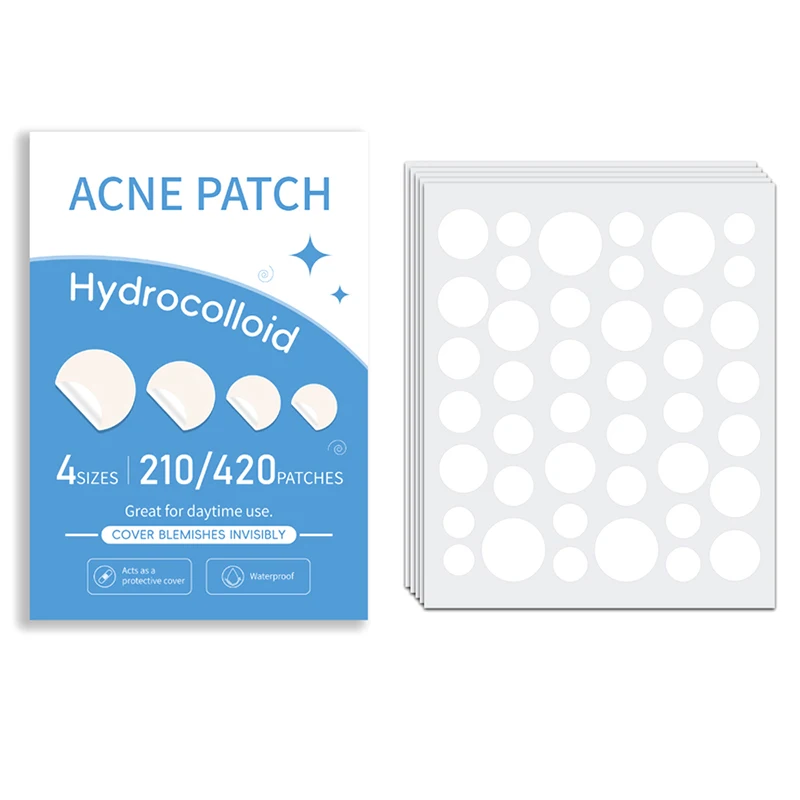 210/420 pezzi patch per l'acne riparazione dell'acne pulizia dell'acne invisibile e traspirante